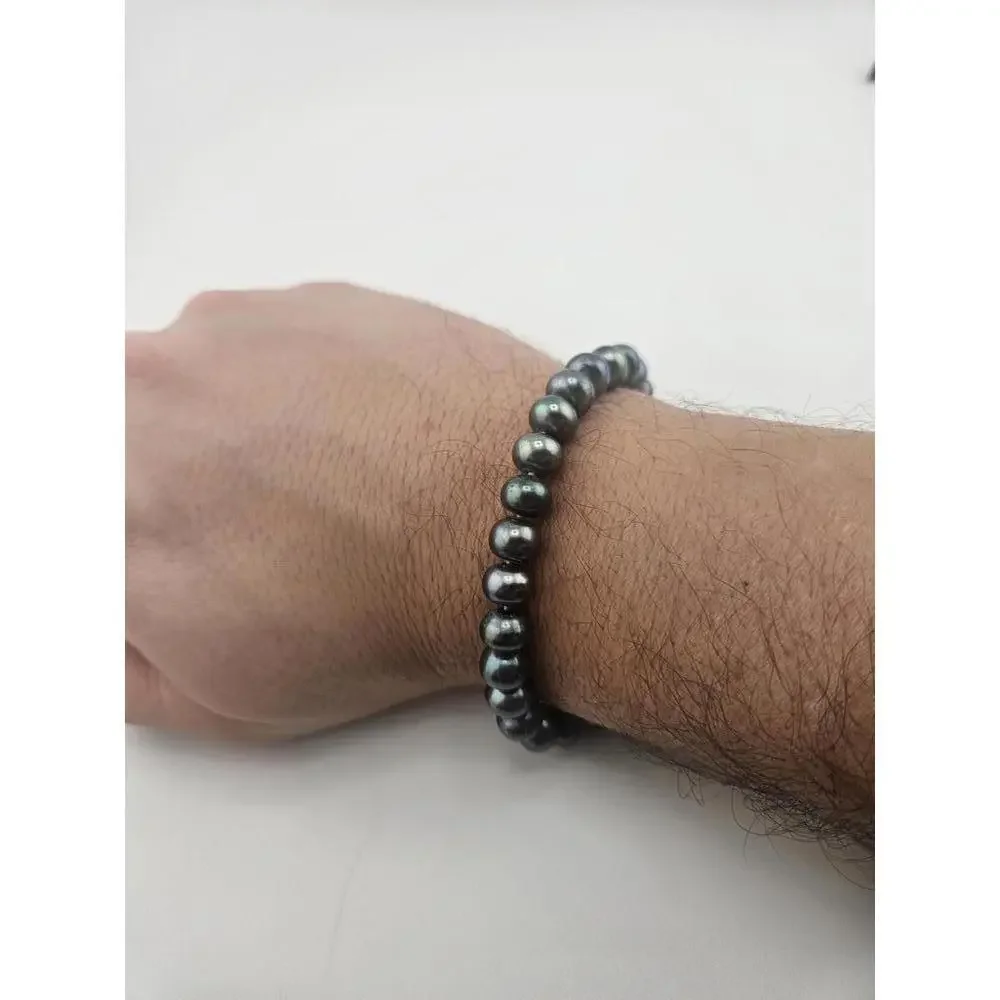 7.5in Black Pearl Bracelet - Picture 7 of 11